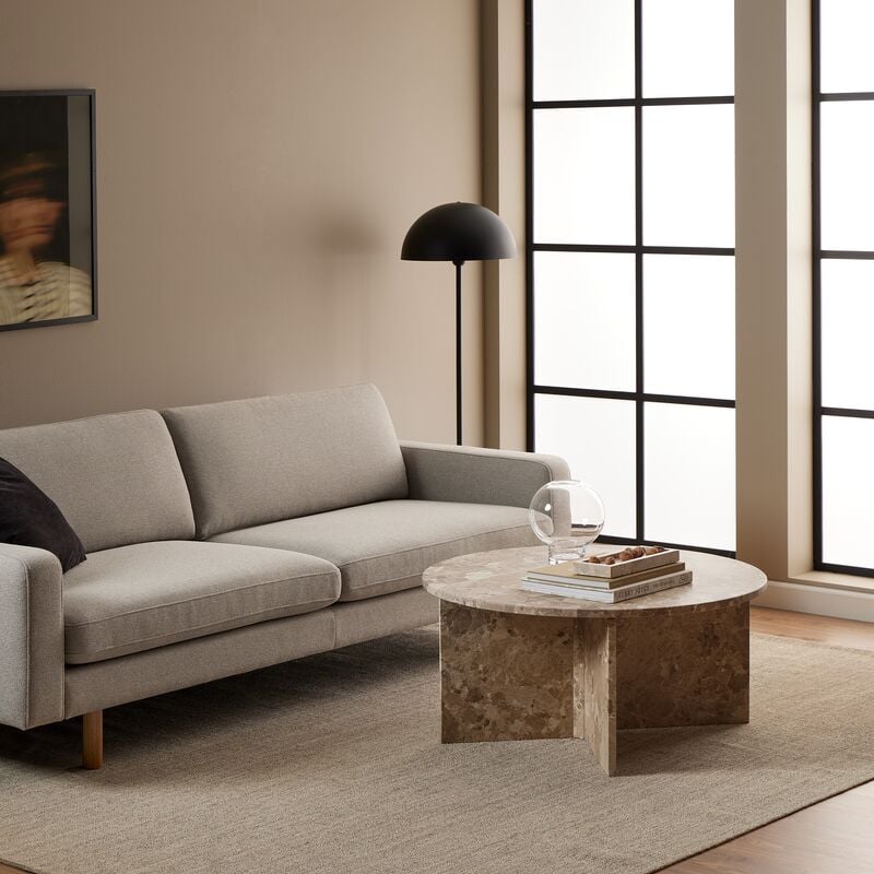 Vega marmori sohvapöytä Ø90 cm matta latte